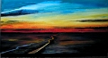 Sonnenaufgang im Watt Acryl 30x60
